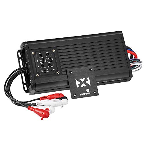 NVX MVPA4 600W Total RMS 4-Channel Bridgeable Marine-V Series Micro Class D Compact Marine/Powersports/Motorcycle Amplifier | IPX67 Waterproof Rating - Image 1