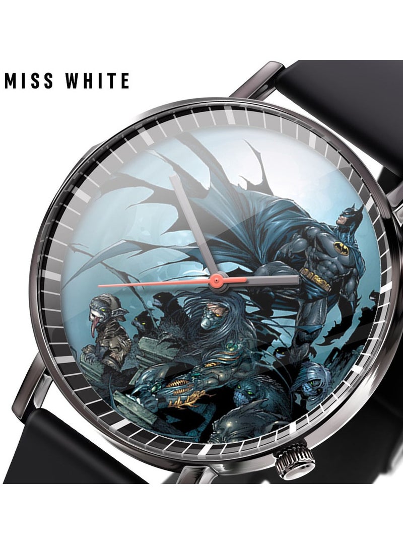 Generic - Batman Pattern Kids Watch Silicone Strap Suitable for Kids Gift Watches of All Ages - Image 1