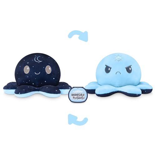 TeeTurtle Reversible Octopus 4" Plushie - Day and Night - Cute Kawaii Soft Stuffed Animal Mood Toy - Image 2