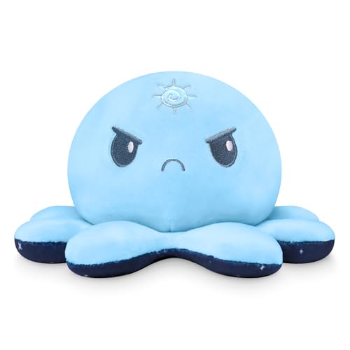 TeeTurtle Reversible Octopus 4" Plushie - Day and Night - Cute Kawaii Soft Stuffed Animal Mood Toy - Image 4