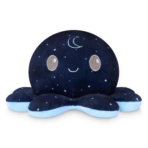 TeeTurtle Reversible Octopus 4" Plushie - Day and Night - Cute Kawaii Soft Stuffed Animal Mood Toy - Image 1