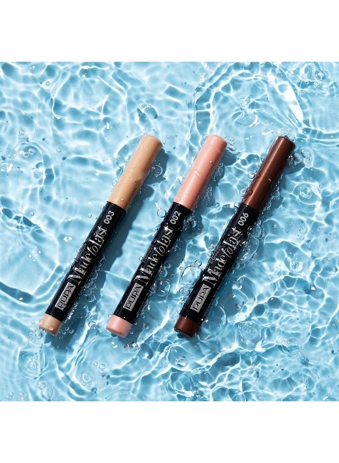 PUPA Milano Made To Last Waterproof Eyeshadow - Long Wear, Pigmented Cream Shadow Stick - Smudge Proof, Easy Blending Formula - Satin, Pearl, and Metallic Shades - 006 Bronze Brown - 0.049 oz - Image 2