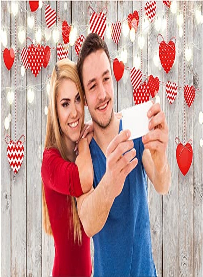 سايله خلفيات خشبية لعيد الحب من CYLYH، مقاس 7 × 5 قدم، خلفيات تصوير لعيد الحب، لافتة ديكور لحفلات استقبال المولود الجديد وأعياد ميلاد الأطفال D519 - Image 2