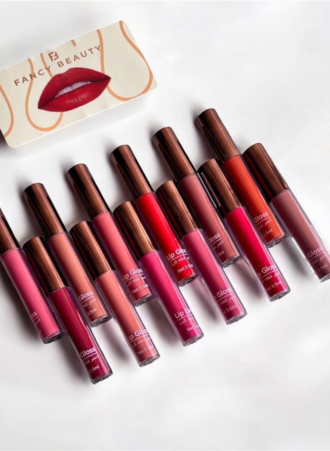 Fancy Beauties 12-Color Long-Lasting Liquid Lipstick - Perfect Coverage - Image 3