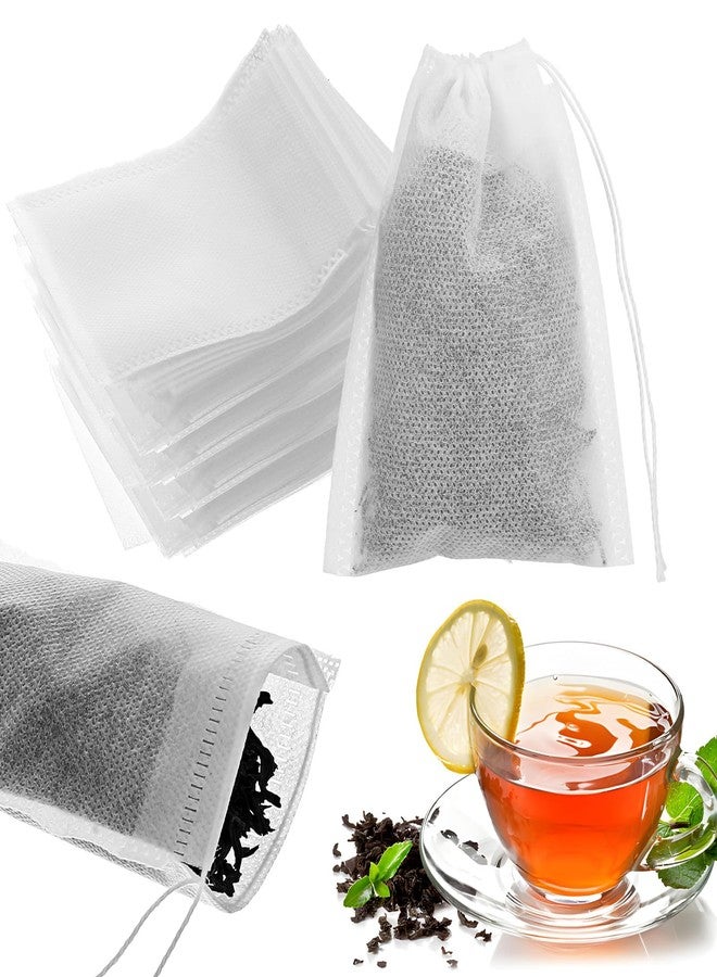 Quilax 100Pcs Spice Bags for Cooking, 3x4 Inch Sachet Bags Reusable Tea Bag for Loose Tea, Muslin Bag with Drawstring for Straining, Spice Sachet Bagg - Image 1