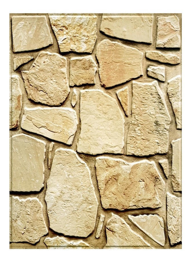 Commomy 10 Pcs 3D Faux Stone Panels Peel and Stick - 11.8"x11.8" PVC 3D Wall Panels Brown Stone Textured Self-Adhesive Wall Tiles for Kitchen,Bedroom,Living Room,Interior Decor - Image 1