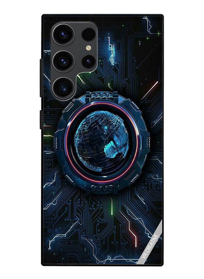 Protective Case Cover For Samsung Galaxy S23 Ultra 5G Rainmeter Design Design Multicolour