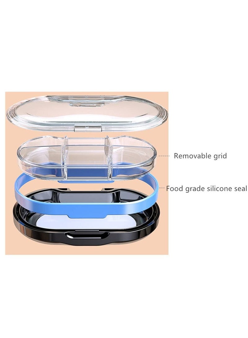 سيوسي صندوق حبوب منع الحمل ، منظم المكملات الطبية اليومية ، صندوق حبوب الدواء الأسبوعي ، مادة ممتازة خالية من مادة BPA ، مع 6 مقصورات لحمل صندوق أقراص الفيتامينات (أخضر داكن) - Image 3