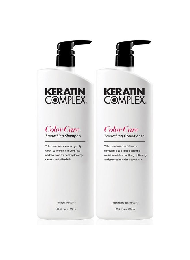 KERATIN COMPLEX - Keratin Complex - Color Care Smoothing Shampoo & Conditioner Duo - 33.8 fl oz Each - Image 1