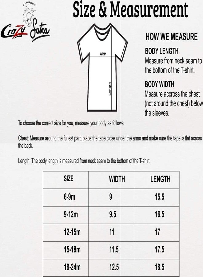 Crazy Sutra Holi Tshirt for Baby & Kids PC Cotton Regular fit White Color Round Neck (6-9_ Month) - Image 5