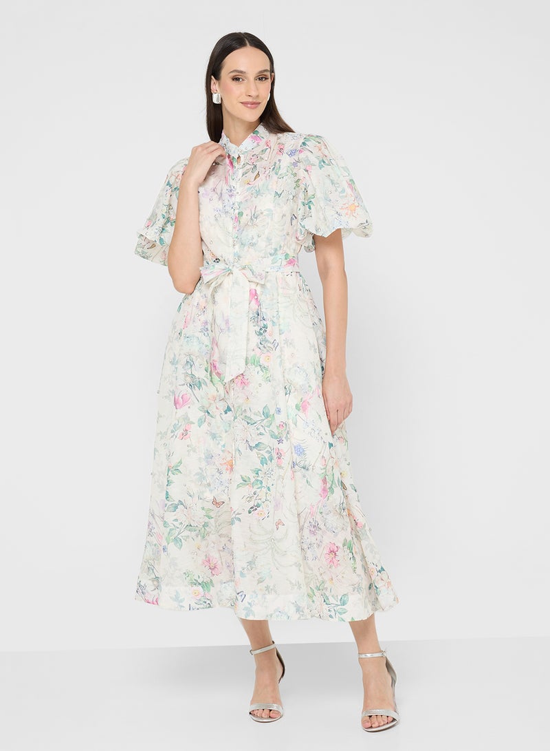 ايلا فستان بطبعة زهور - Image 1