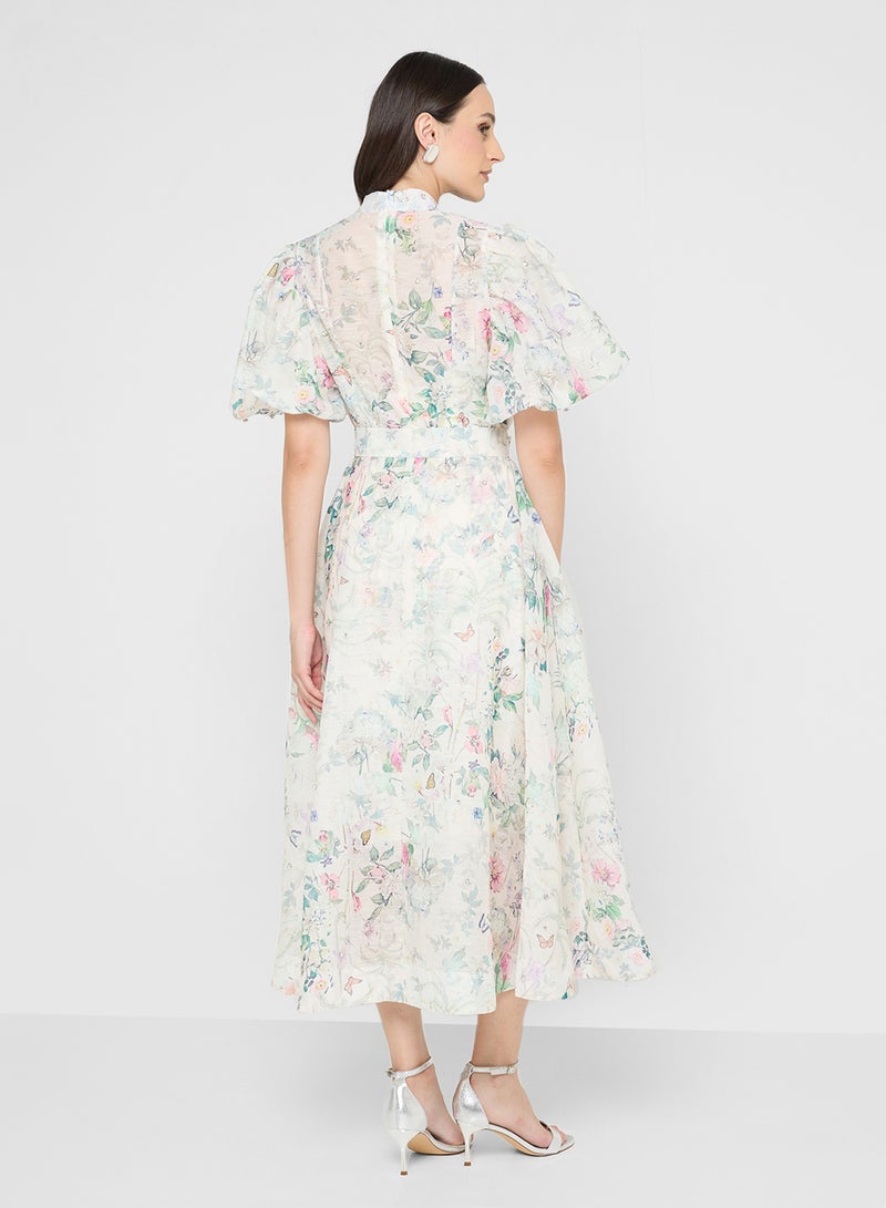 ايلا فستان بطبعة زهور - Image 2