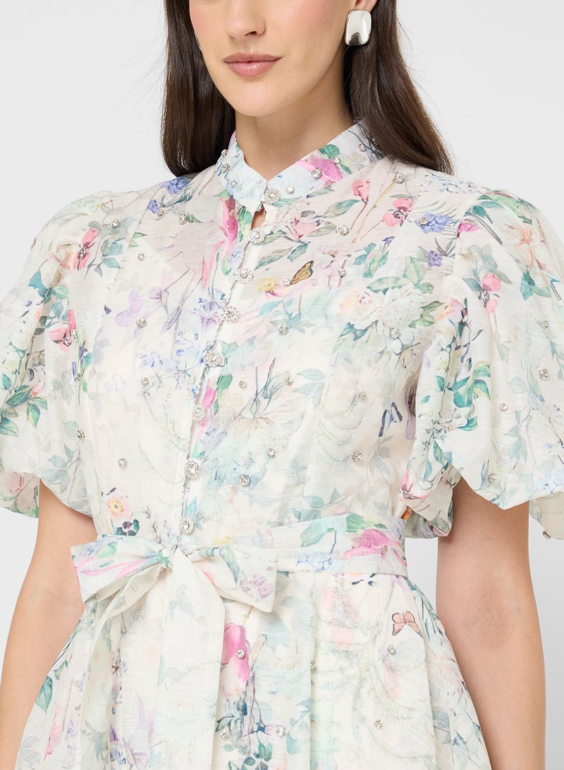 ايلا فستان بطبعة زهور - Image 3