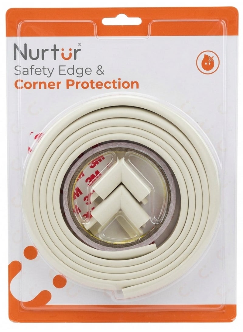 Nurtur Child Safety Foam Edge & Corner Protection 6 Pcs 2 Edge Guard + 4 Corner Guard - Image 1