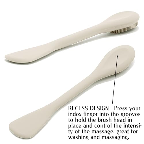 RamPula Face Mask Brush Applicator, Mask Brushes For Facials Cleansing & Exfoliating, Facial Clay Mask Applicator Tool Silicone Mask Spatula Cream Skincare For Apply Cream, Lotion, Mud, Clay (Black+Starlight) - Image 4