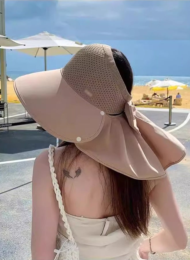 DUNISO Womens Sun Hat UV Protection Sunshade Hat Wide Brim Beach Hat Straw Hats Summer Travel Beach Cap Floppy Hat for Outdoor Sun Protection, Fishing, Hiking, Garden, Camping - Image 4