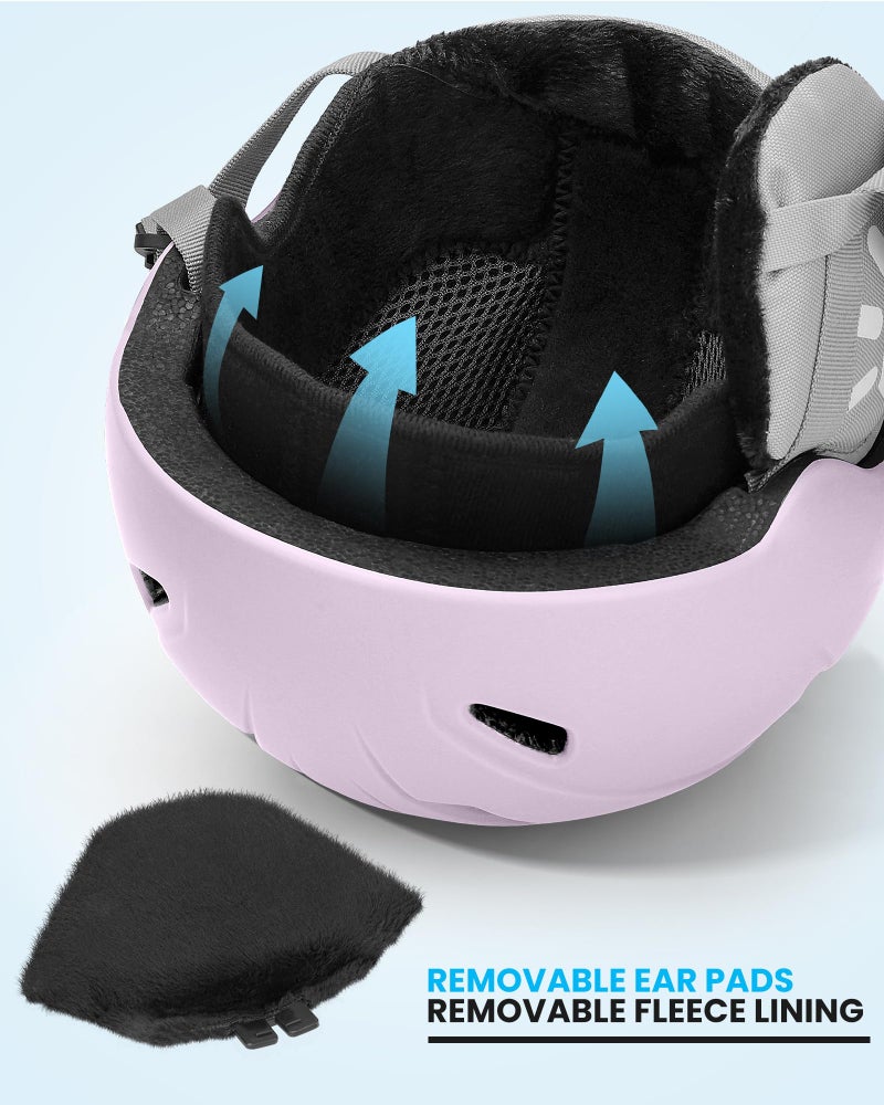 OutdoorMaster Anoa Kids Ski Helmet - Snowboard for Children - Adjustable Snow Sports Gear for Boys, Girls & Youth - Pink Unicorn, XS - Image 5