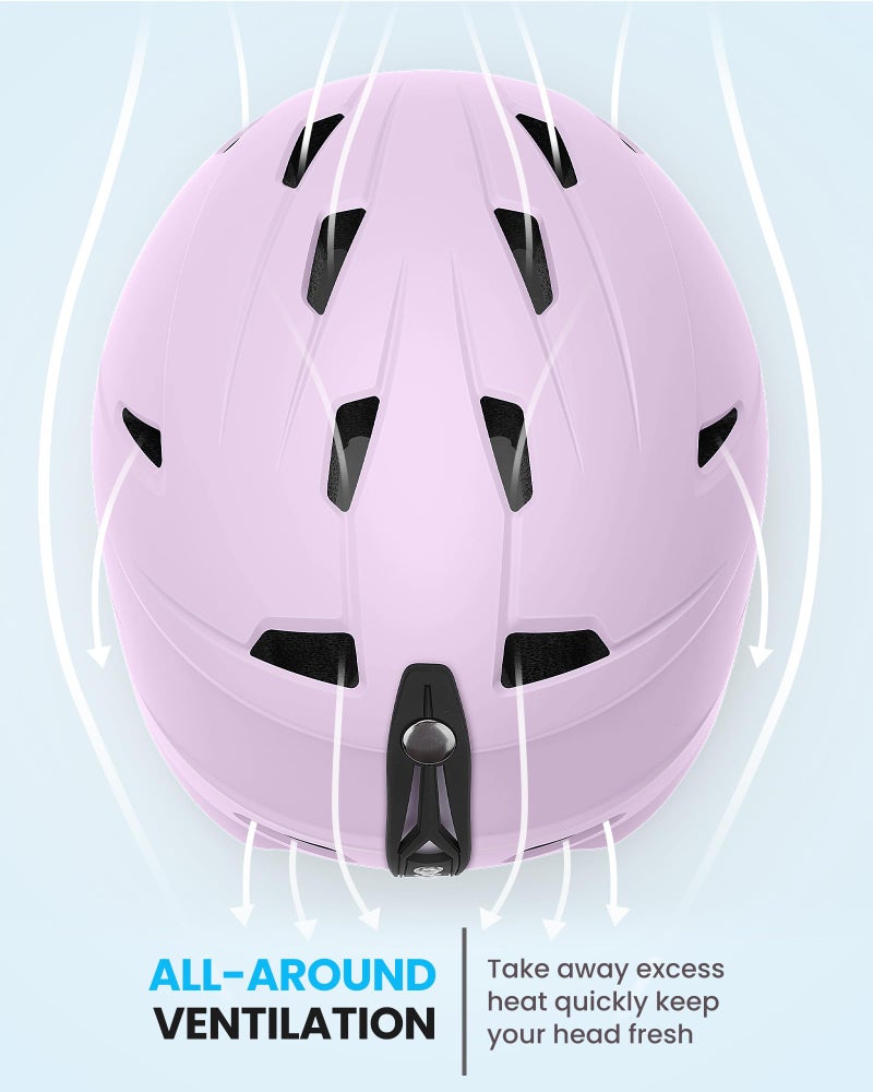 OutdoorMaster Anoa Kids Ski Helmet - Snowboard for Children - Adjustable Snow Sports Gear for Boys, Girls & Youth - Pink Unicorn, XS - Image 3