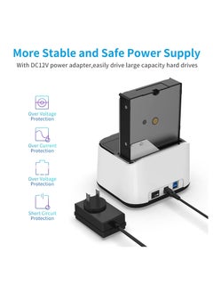 KASTWAVE Hard Drive Enclosure, USB 3.0 to SATA III Mini Dual Bay External Hard Drive Docking Station, Aluminum Hard Drive Docking Station, for 2.5/3.5 inch HDD SSD, Support Offline Clone, Hot Pluggable, UASP  - Image 3