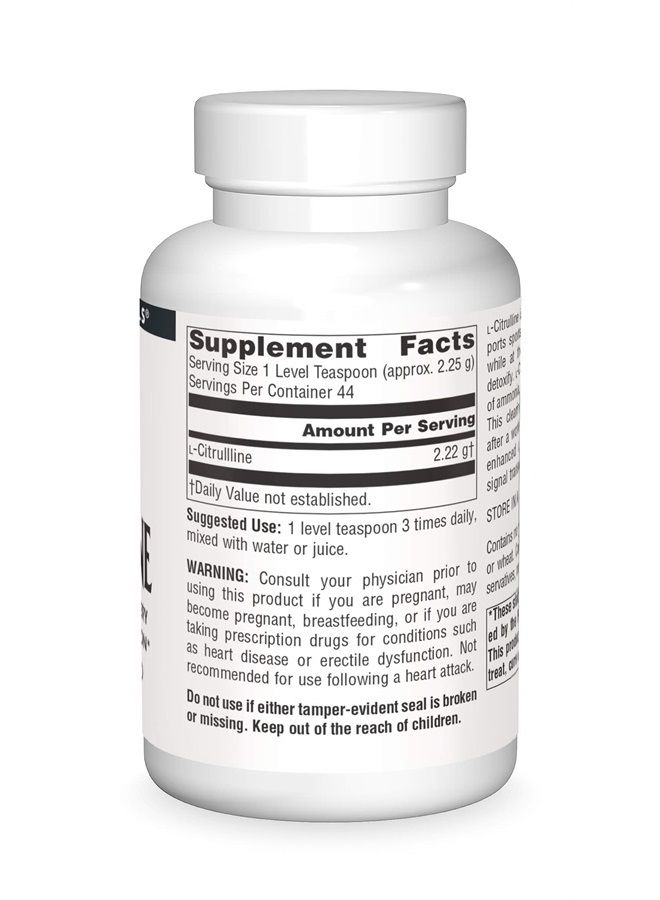 Source Naturals L-Citrulline Powder, Supports Exercise Recovery, Energy, and Detoxification - 100g - Image 3