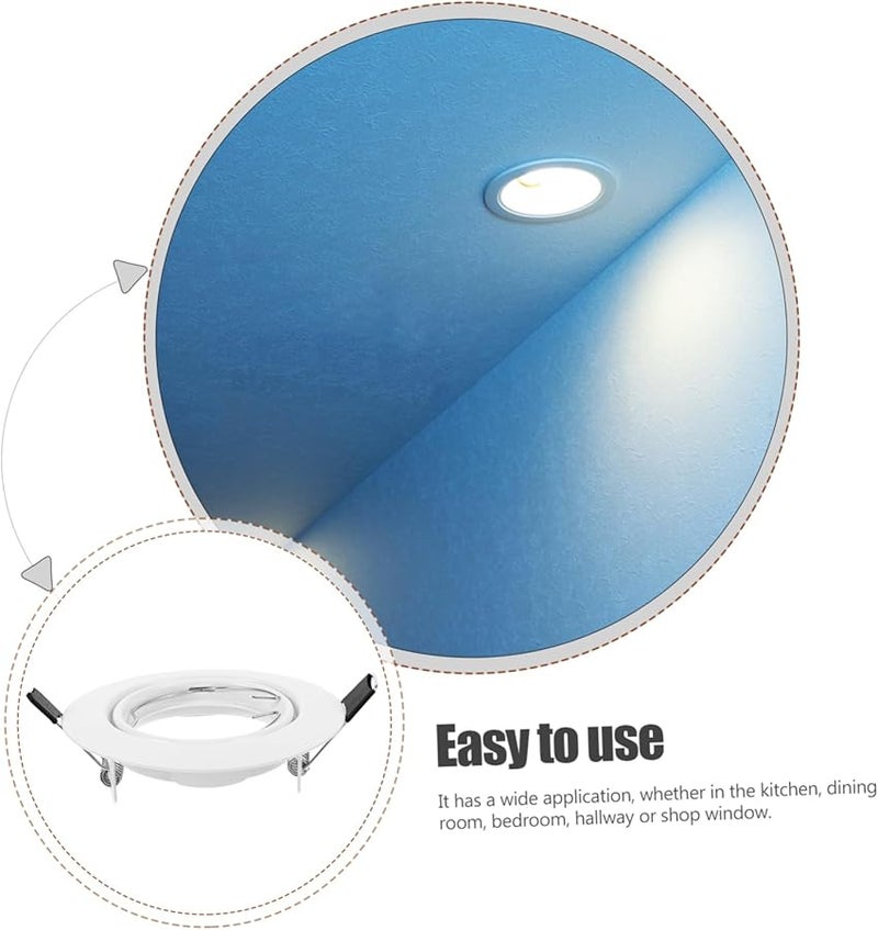 White Heavy Duty LED Spotlight Trim Ring For Recessed Ceiling Lighting Easy Installation Modern Design - Image 5
