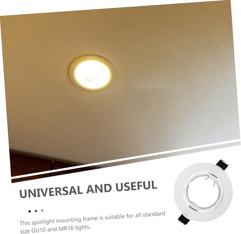 White Heavy Duty LED Spotlight Trim Ring For Recessed Ceiling Lighting Easy Installation Modern Design - Image 3