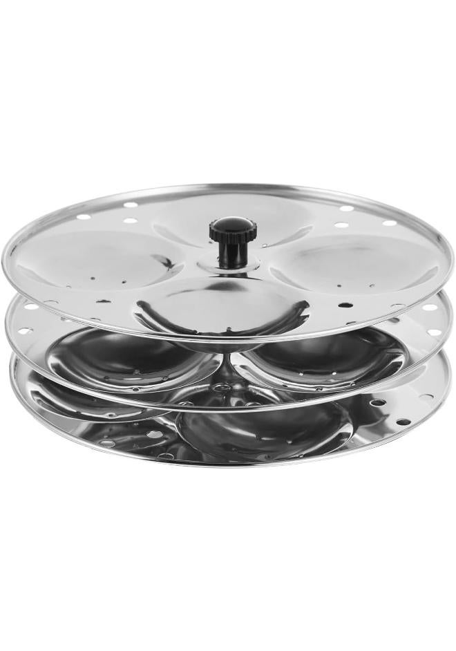 VINOD حامل إيدلي من الفولاذ المقاوم للصدأ 3 طبقات VINOD، VIC004، صينية إيدلي، حاوية إيدلي، مقلاة إيدلي، حامل بخار، إدخال بخار - Image 1