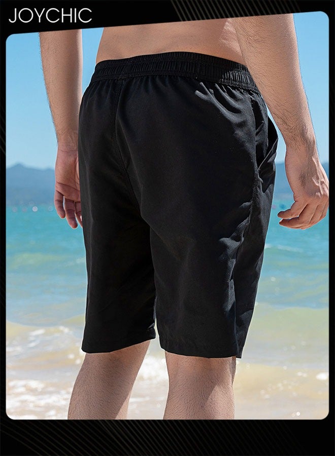 Joychic Men Summer Swim Trunks Drawstring Elastic Waist Board Shorts Lightweight Breathable Casual Running Athletic Shorts with Pockets - Image 3