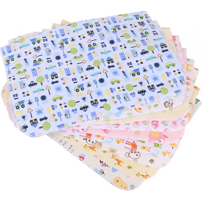 Monvecle 4pcs Pack Baby Infant Waterproof Cotton Changing Pads Washable Resuable Diapers Liners Mats (4pcs Pack-18"x12") - Image 2