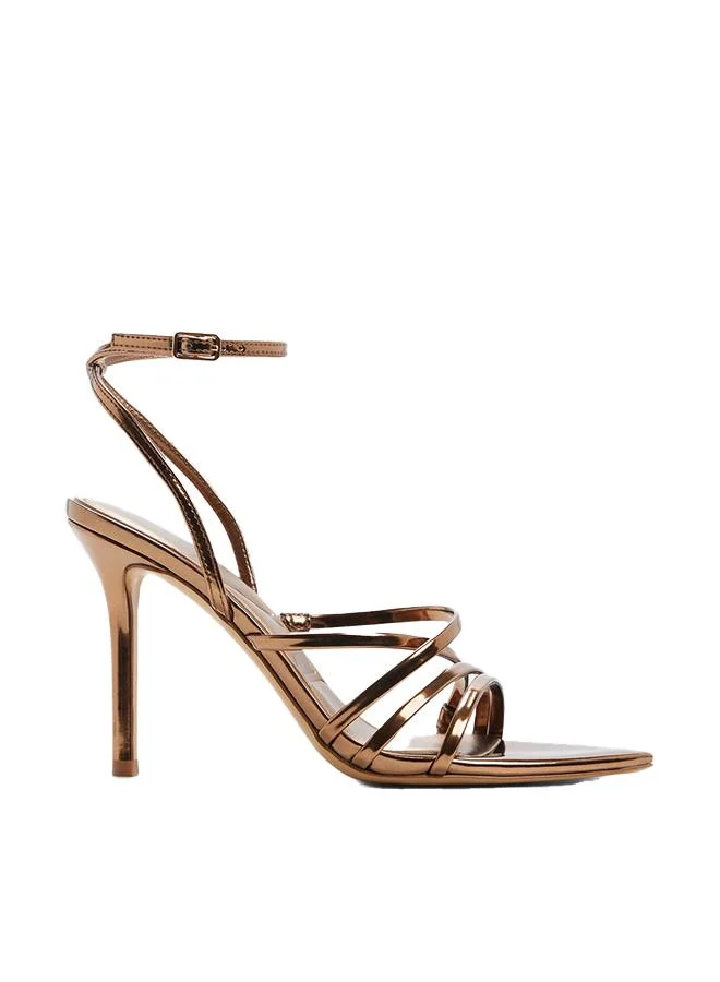 Solania Ladies Brown Heeled Sandals