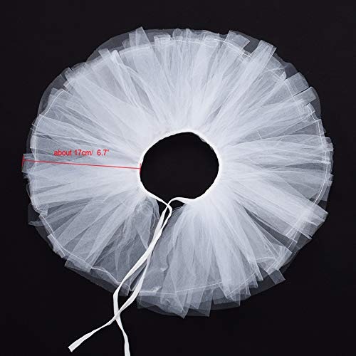 Blessume Retro Mesh Neck Ruff Ruffle Collar, White, One size - Image 5