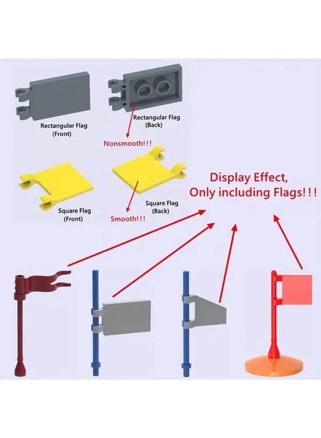 White Wave Flag Mini Building Blocks 20pcs Durable Plastic DIY Toys For Kids - Image 5