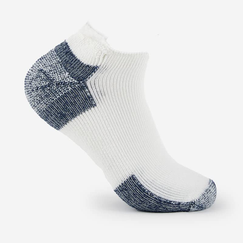 thorlos mens J Max Cushion Rolltop Running Socks, White/Navy, X-Large US - Image 4