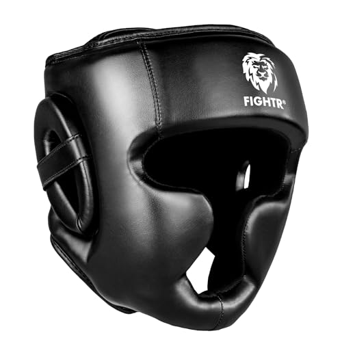 FIGHTR® Boxing Headgear with Best fit | Boxing Helmet Guard for Sparring | Adjustable Size for Boxing, MMA, Muay Thai, Kickboxing & Martial Art (Black, M) - Image 1
