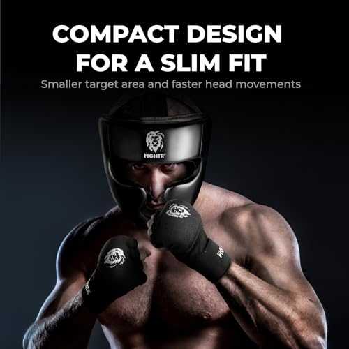 FIGHTR® Boxing Headgear with Best fit | Boxing Helmet Guard for Sparring | Adjustable Size for Boxing, MMA, Muay Thai, Kickboxing & Martial Art (Black, M) - Image 3