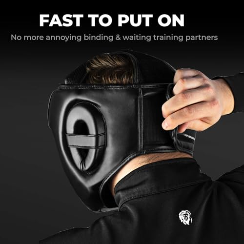 FIGHTR® Boxing Headgear with Best fit | Boxing Helmet Guard for Sparring | Adjustable Size for Boxing, MMA, Muay Thai, Kickboxing & Martial Art (Black, M) - Image 5