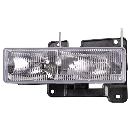 TRQ 2 Piece Headlight Assembly Set Halogen Chrome Bezel Driver & Passenger Side Compatible with Chevrolet Chevy GMC C1500 K1500 1990-1999 C2500 K2500 1990-2000 C3500 1990-2002 K3500 1990-2000 - Image 5