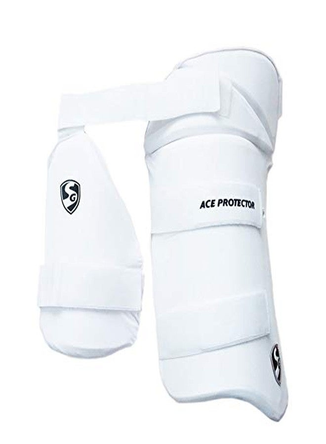 SG Ace Protector White Thigh Pads Adult RH (Combo) - Image 2