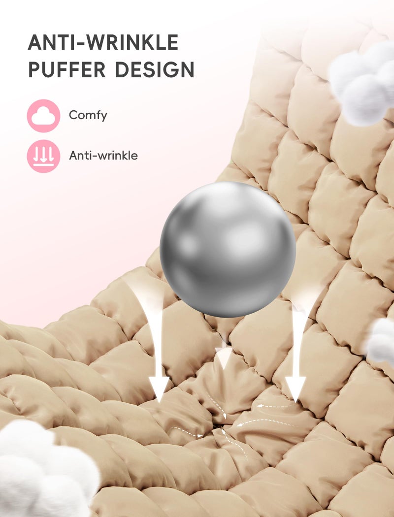 CLUCI Quilted Duffel Bag for Women, Large Puffer Duffle Weekender Bag with Shoe Compartment, Overnight Carry On Bag Workout for Airplane, Sports - Image 2