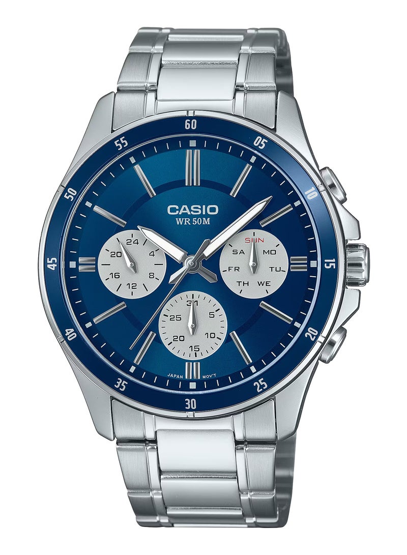 CASIO Quartz Analog Stainless Steel Men's Watch MTP-1374D-2A3V - Image 1
