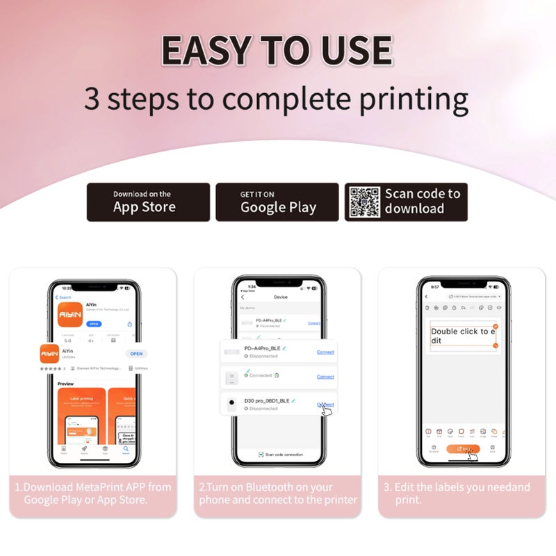 Q2 pro Mini Pocket Printer Portable Thermal Instant Photo Printing 300dpi BT Wireless Label Maker Machine APP Support Receipt Memo Inkless Sticker Notes Lists Scrapbook DIY Journal Pictures Compatible - Image 2