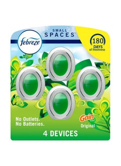 febreze Febreze Small Spaces Air Freshener, Odor-Fighting, Plug In Alternative, Air Fresheners for Home and Bathroom and Kitchen, Closet Air Fresheners, Gain Original Scent, 4 Count  - Image 1