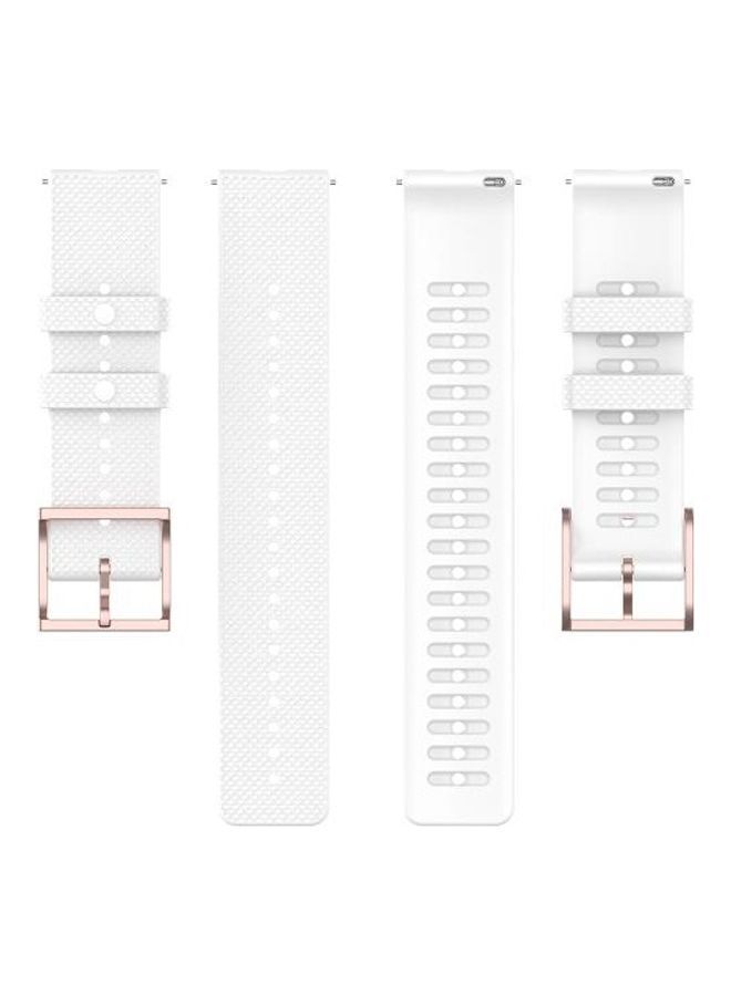 NIBEMINENT Dot Texture Wrist Strap For Samsung Galaxy Watch 3 45mm-46mm White  - Image 4
