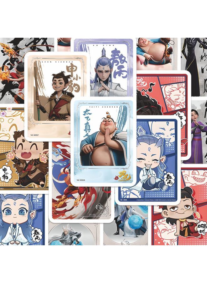 What Is The Surrounding Mobile Phone Case, Little Magic Boy Movie Sticker 02, Waterproof, What Is The IPad Sea Card Sticker 16-Colour: Loss-making Sale, No Duplication - 80 Nezha Photo Cards  - Image 2