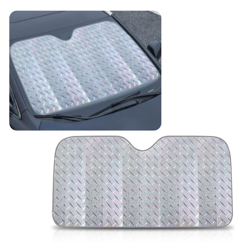 جورونب Jorunb الزجاج الأمامي الشمس الظل المحمولة عاكس العزل الحراري قابلة للطي السيارة النافذة الأمامية حماية الأشعة فوق البنفسجيةواقي واقي من الحرارة الأوتوماتيكي للحرارة واقي واقي عالمي لمعظم الزجاج الأمامي