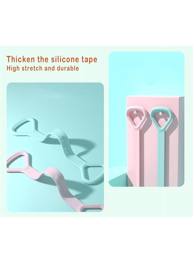 شريط مقاومة اللياقة البدنية علي شكل 8 ، حبل مرن لتمرين الذراع الخلفي والكتف، يستخدم أيضًا كأشرطة يوغا وأشرطة مرنة للبيلاتس، أشرطة تمدد الصدر للتمرين للعلاج الطبيعي - Image 4