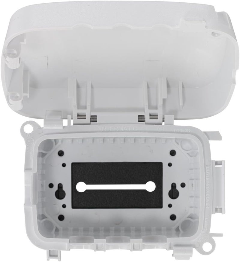 Intermatic WP5100W Extra Duty Plastic Weatherproof Cover, 2.75-Inch Single Gang, White - Image 3