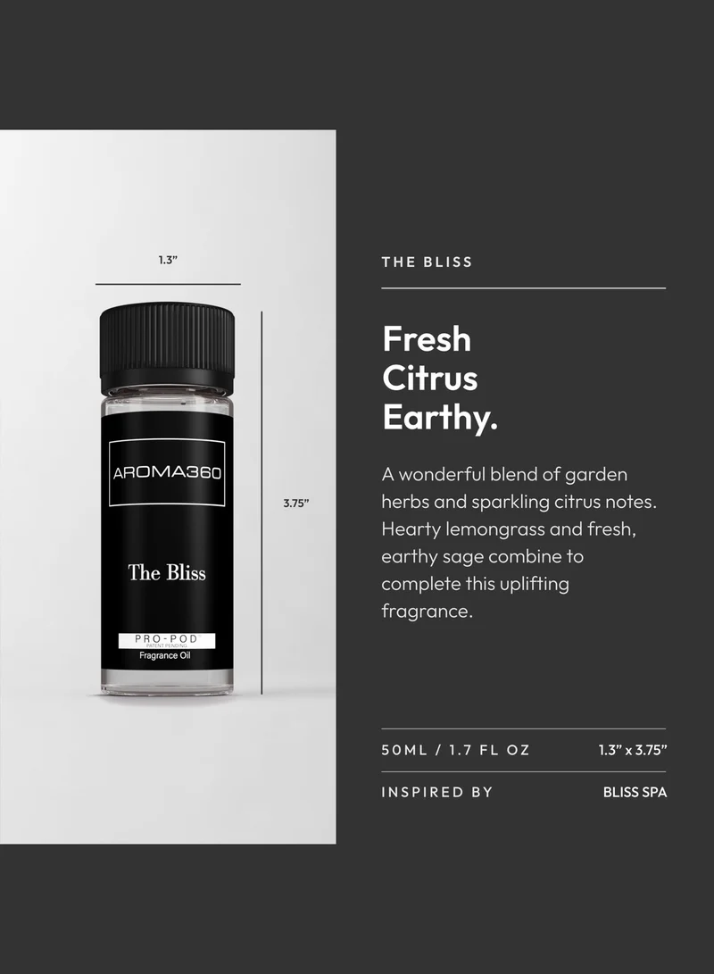 AROMA360 The Bliss Pro-Pod Oil Blend - Hotel Inspired for Luxury Essential Oil Diffusers - Aromatherapy Scent Diffuser Oil - Lemon Zest, Bergamot, and Jasmine