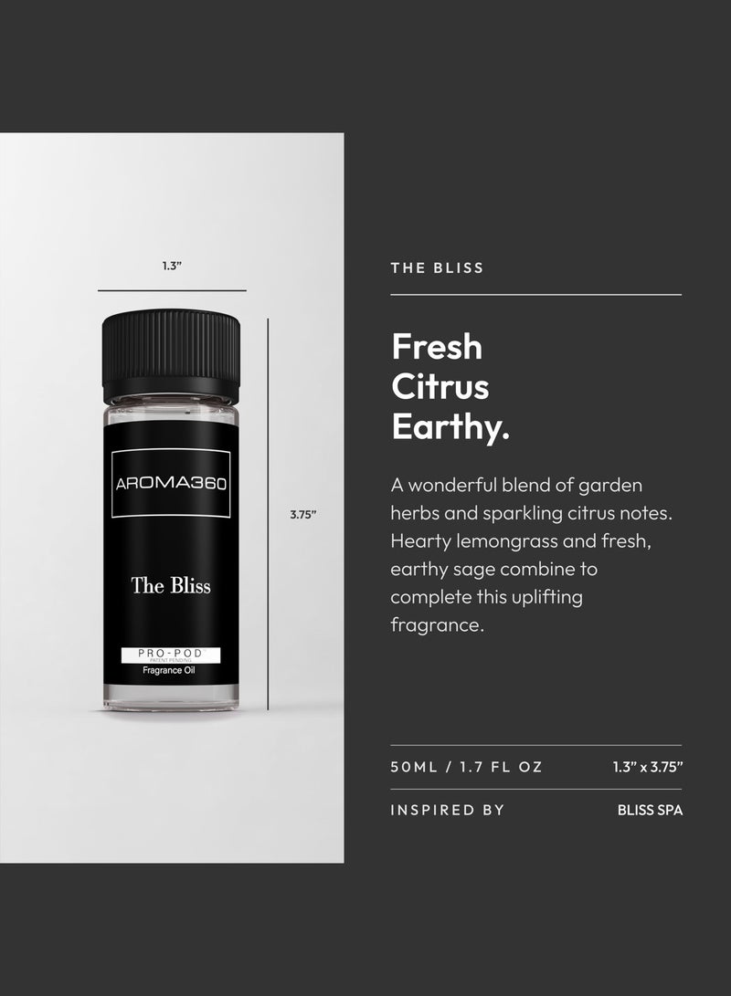 AROMA360 The Bliss Pro-Pod Oil Blend - Hotel Inspired for Luxury Essential Oil Diffusers - Aromatherapy Scent Diffuser Oil - Lemon Zest, Bergamot, and Jasmine  - Image 4