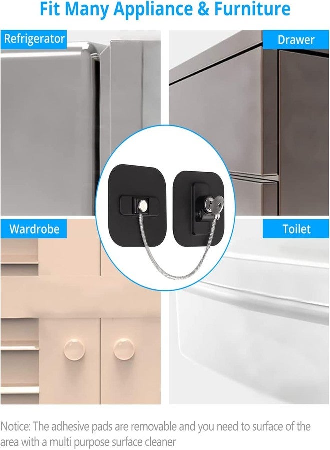 Olpad Refrigerator Door Locks, Refrigerator Lock Cupboard Lock Freezer Lock Child Safety Door Lock (Safety Refrigerator Lock) - Image 5
